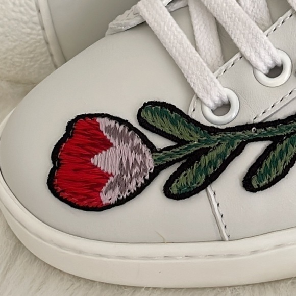 GUCCI‎ NEW soft Lam leather sneakers authentic 100% - Picture 14 of 15